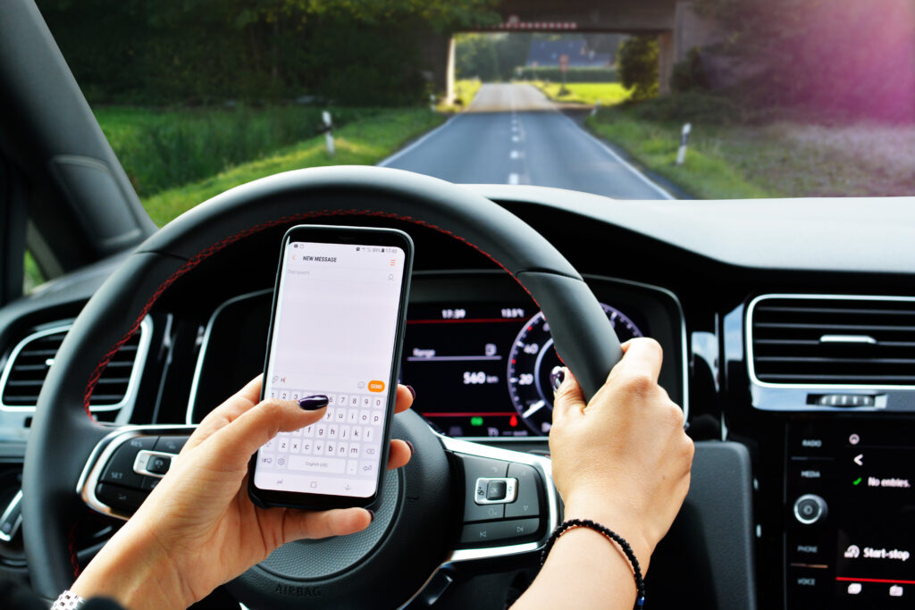 On Cell Phone. Driver Negligence Compensation.