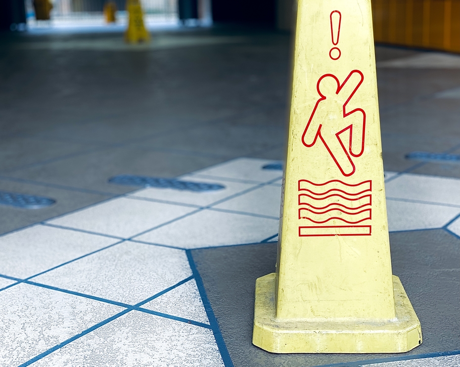 St. Louis Slip And Fall Lawyers. Slip and fall sign.