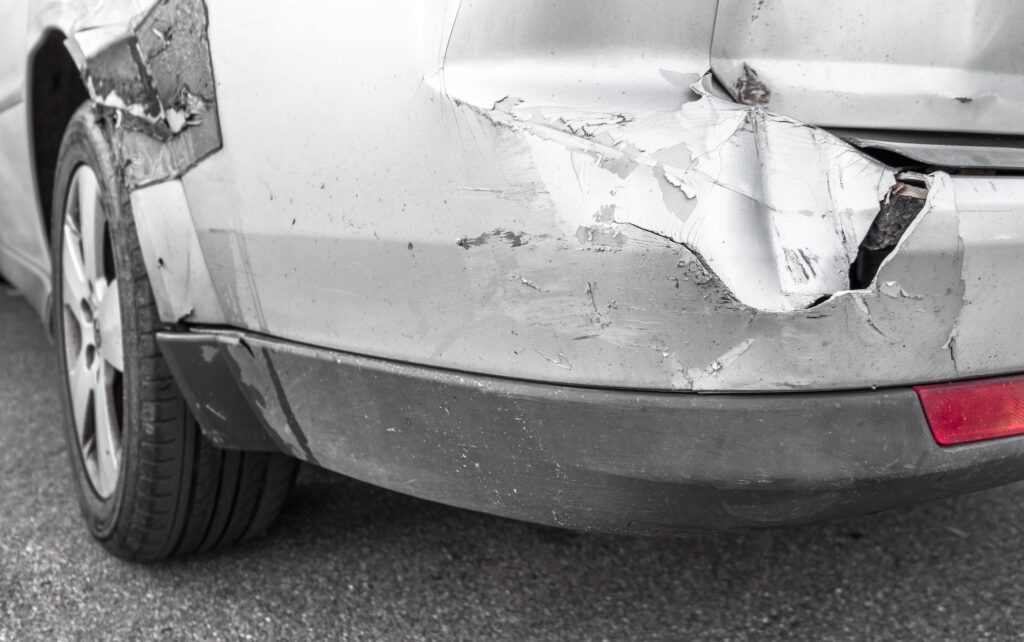 Damaged Car After A Car Accident | Cantor Injury Law | St. Louis, MO Damaged car after a car accident.