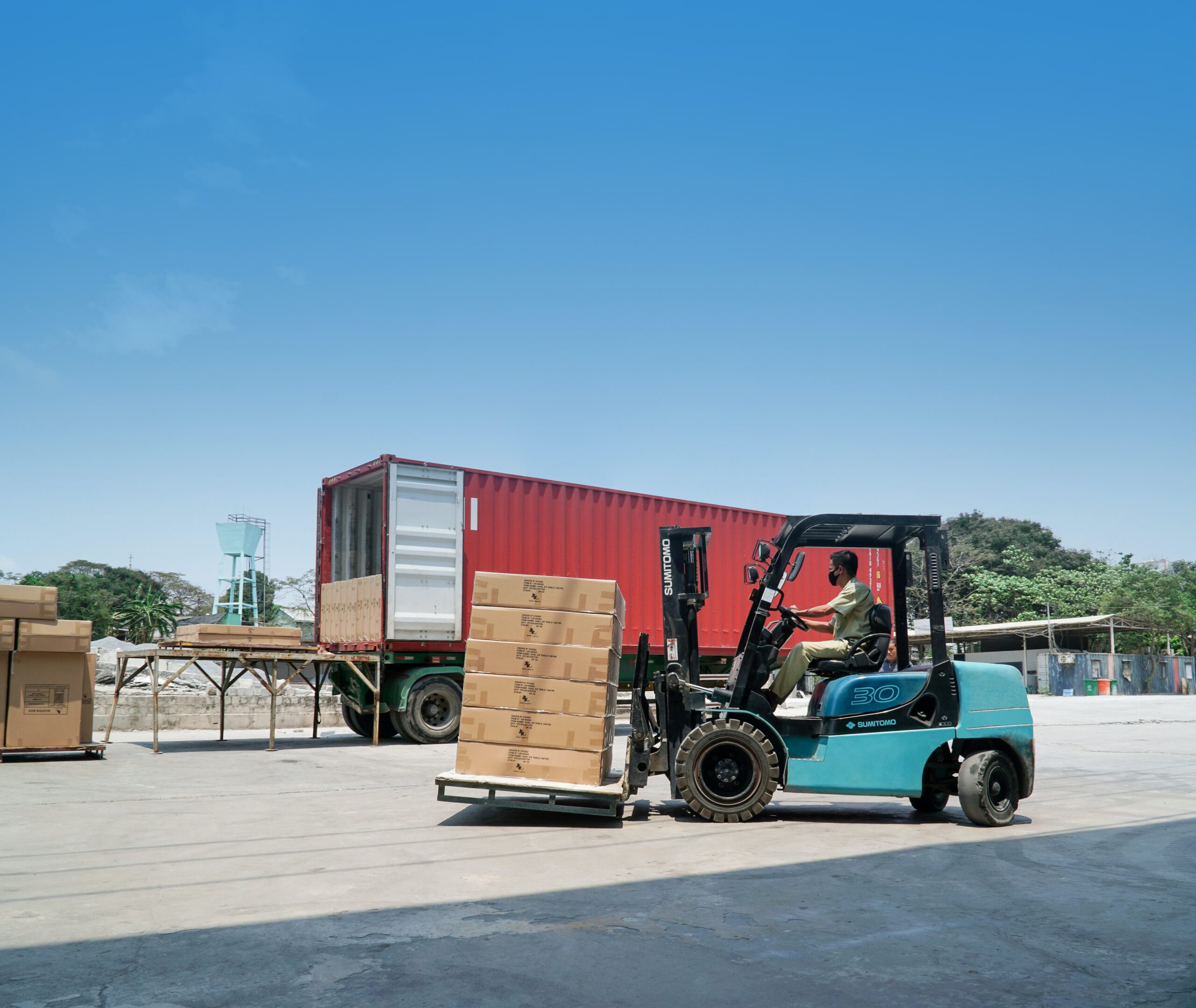 People loading items into a commercial vehicle in missouri